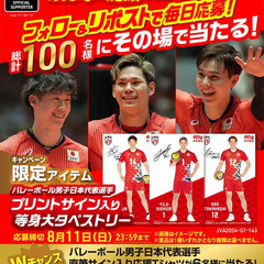 バレーボール男子日本代表選手 プリントサイン入り等身大タペストリー 西田有志さんの画像