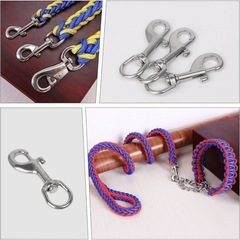 SHANOER20個入り Dリング Dカン ストラップバックル 2.5cm 金属製 シルバー ＆ 20個入り スイベルスナップ フック 90mm 304ステンレス鋼製の画像