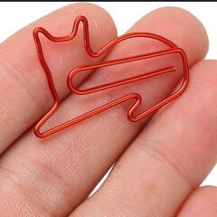 キャットクリップ10個（新品）レッドの画像