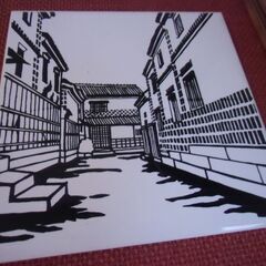 日本の風景画 タイル 壁掛け インテリア お譲りします。＊石川県＊美川より＊期間限定の画像