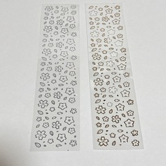 キラキラ花枠シール1シート¥50