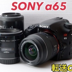 ★SONY α65★S数約2900回●トリプルレンズ●スマホ転送●  1ヶ月動作補償あり！ 安心のゆうパック代引き発送！ 送料、代引き手数料無料！