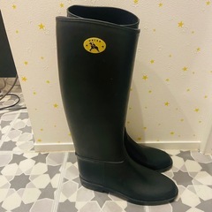 【黒】ダフナ レインブーツ ８　の画像