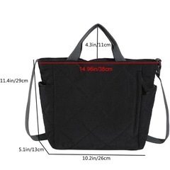 [Lovehomily] ナイロン クロスボディ バッグ 大容量 パディング ショルダーバッグ 軽量 フグ トートハンドバッグ 調節可能 ストラップ カジュアル トラベルバッグ　の画像