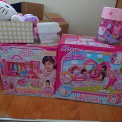 メルちゃん４体、家、クローゼットの画像