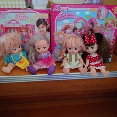 メルちゃん４体、家、クローゼットの画像