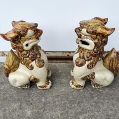 高さ38cm シーサー★古民家 沖縄 琉球 インテリア レトロ 獅子 玄関　庭　ガーデニング　 縁起 福寿 の画像