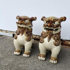 高さ38cm シーサー★古民家 沖縄 琉球 インテリア レトロ 獅子 玄関　庭　ガーデニング　 縁起 福寿 の画像