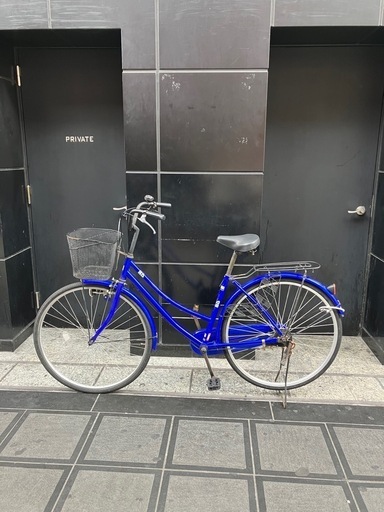 自転車　27インチ　ママチャリ　鍵付き