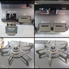 【￥16000-】リンナイ 都市ガス グリル付ガステーブル RTE597BKR 2024年製の画像