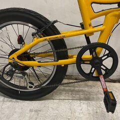 ◆🔶期間限定・特別価格🔶◆HUMMER/ハマー 折り畳み自転車 20インチ イエロー 小径太タイヤの画像