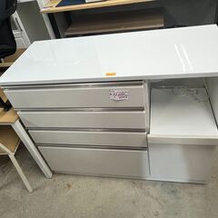 リサイクルショップどりーむ天保山店　No14215　キッチンボード　食器棚　超美品　オシャレホワイト　の画像