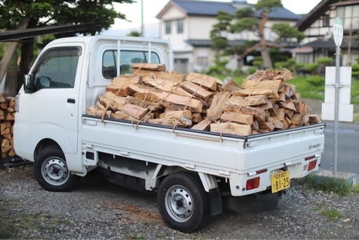 薪、軽トラック山盛り4