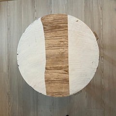 IKEAスツール　ペイント　木目ラッピング