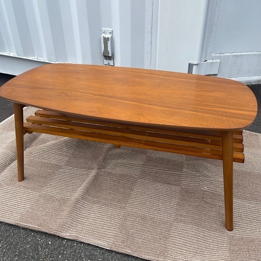 折れ脚センターテーブル　不二貿易　100×50cm 　高さ40ｃｍ