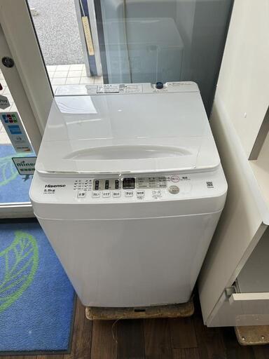 ★【ハイセンス】全自動洗濯機　2024年製5.5kg（HW-55E2W）高年式【3ヶ月保証付き★送料に設置込み】自社配送時代引き可※現金、クレジット、スマホ決済対応※