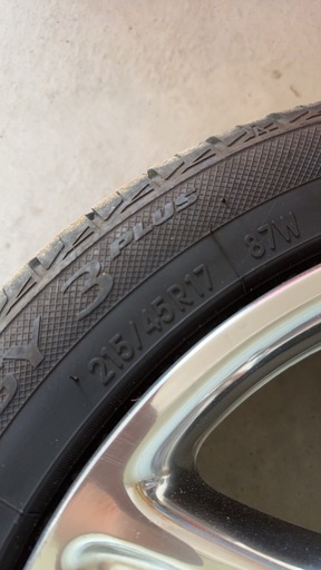アリスト純正 ベルテックス 8J 17インチ タイヤホイール 4本 中古