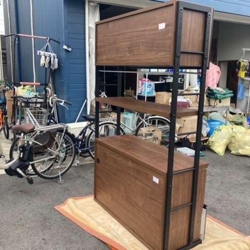 Ａ-799⭐️キッチン食器棚　オシャレ木目調　ブラウンカラー A-799⭐️キッチン食器棚 オシャレ木目調 ブラウンカラー