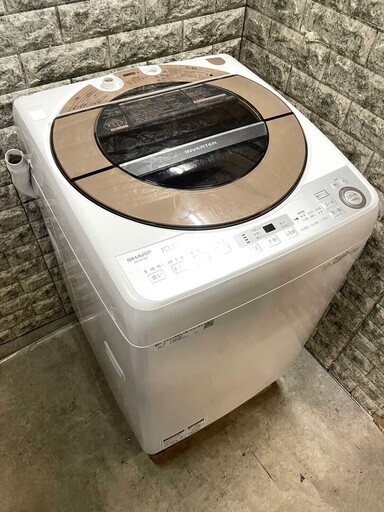 大阪送料無料★3か月保障付き★洗濯機★2018年★シャープ★10kg★ES-GV10C-T★S-486