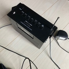オーム電機AudioComm ポータブルCDプレーヤー ステレオ CDラジオ キュービックデザイン コンパクト 小型 英会話 語学 AC電源の画像