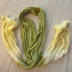 ウージ染め　沖縄　スカーフ　さとうきび、　の画像