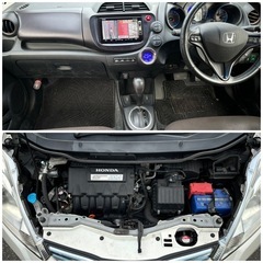 🉐H25ホンダフィットハイブリッド2WD‼️車検2年付、ナビ、バックカメラ、キーレスの画像