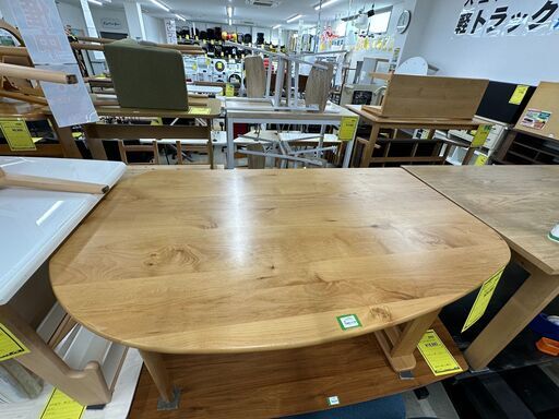 ジモティ来店特価!! 4人ダイニングセット 大川家具 ナチュラル J-0915