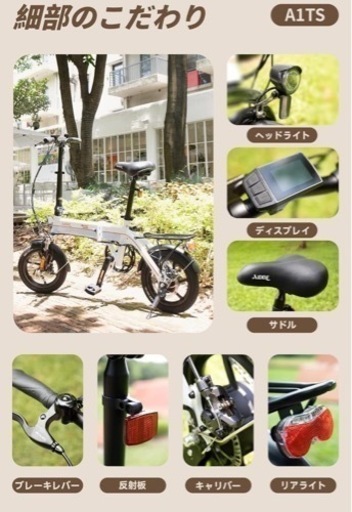 AiDDE 電動自転車 電動アシスト自転車 折りたたみ式 14インチ