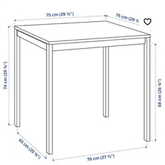 IKEA2人用ダイニングテーブル　椅子3脚