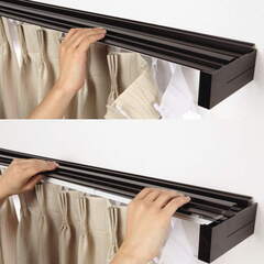 【大幅値下げ中】フルネス カーテンレールカバー レイベル ブラウンオーク 2m I6003★未使用品の画像