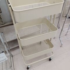 ★ジモティ割あり★  ワゴン クリーム W44.5×D30.5×...