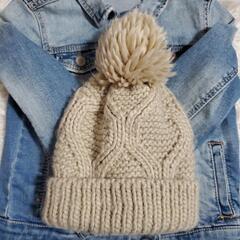 ✨お値下げ❗ZARA ニット帽 ベージュ 2～4歳くらい の画像