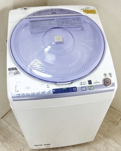 (送料無料) 洗濯・乾燥機 洗7kg 乾3.5kg ヒーター式乾燥で完全に乾かす　SHARP⑤