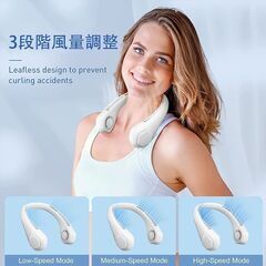 首掛け扇風機 携帯扇風機 羽根なし ネッククーラー 最新設計 くびかけ扇風機 ハンズフリー 羽なし ネックファン 3段階風量 USB充電式 静音 軽量 熱中症対策/旅行/自宅/オフィス用/お祭り/花火大会/ショッピング/敬老の日/プレゼントなど適用　まとめ買い歓迎　卸ます　アマゾン引き上げ商品　倒産品　ネット商材　卸ます　転売　アマゾン引き上げ商品　卸し　問屋　倒産品　転売OK　ネット商材　アマゾン　商品　景品　コンペの画像