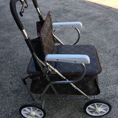 シルバーカー　手押し車　高齢者歩行器　買い物用　サツキ　中古の画像