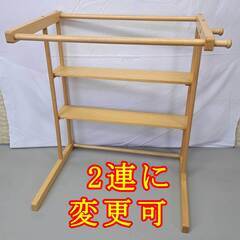【取引中】押入れ ハンガーラック 棚付き 2連掛可 収納