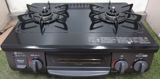 エイブイ：Rinnai ガステーブル RTE565BKL 都市ガス用 左強火力 2023年製