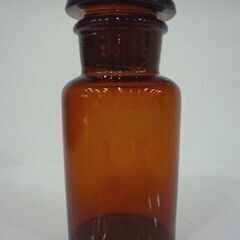 ④ 昭和レトロ 薬品瓶 高さ14.5cm 薬ビン 薬液瓶 薬瓶 保存瓶 蓋有り 飴色 実験器具 11点 アンティーク オブジェ 札幌市 新道東店の画像