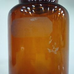 ④ 昭和レトロ 薬品瓶 高さ14.5cm 薬ビン 薬液瓶 薬瓶 保存瓶 蓋有り 飴色 実験器具 11点 アンティーク オブジェ 札幌市 新道東店の画像