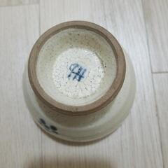 無料です　湯飲み　湯飲み茶碗　陶器　ハンドメイド　ブルー×ベージュの画像