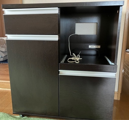 キッチン収納　カウンター　ブラウン　美品