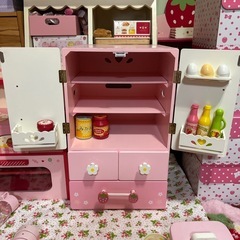 【決まりました】マザーガーデン Mother Garden 木製おままごと キッチン 冷蔵庫 炊飯器セットの画像