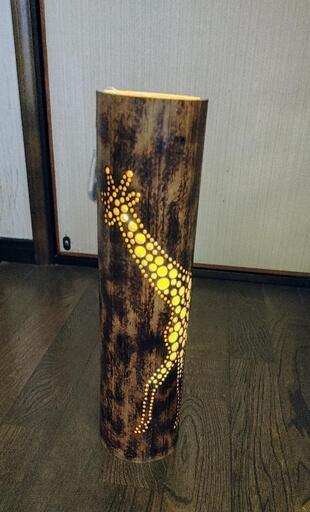 竹灯り　キリン　bamboo light