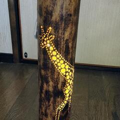 竹灯り　キリン　bamboo light