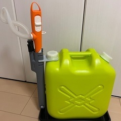 18Lポリタンク　乾電池式灯油ポンプ付き