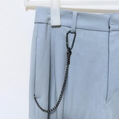 【美品】ノーブランド ウォレットチェーン ブラック ニッケル 2点セットの画像