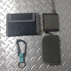 キャンプ登山【モンベル】４点セット　山サイフ　ウォレット　財布　コインケース　カラビナの画像