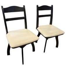 NO.1743 回転式 ダイニングチェア 椅子 ２脚セット 中古