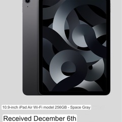 10.9-inch iPad Air Wi-Fi model 256GB - Space Grayの画像