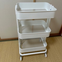 【9/17までに連絡ください】 IKEA ロースコグ　ワゴン　ホワイト
